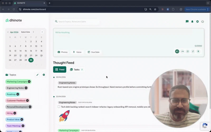 Dhinote screenshot 1 (video preview)