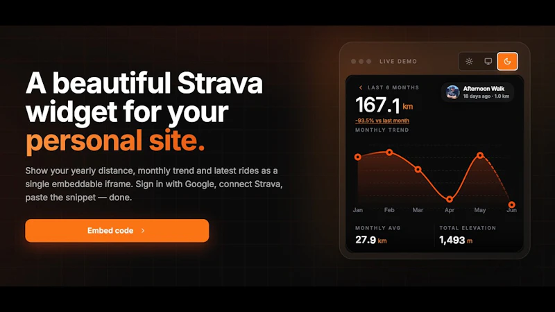 Strava Widget screenshot 1 (video preview)