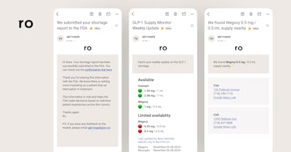 Ro GLP-1 Supply Tracker gallery image
