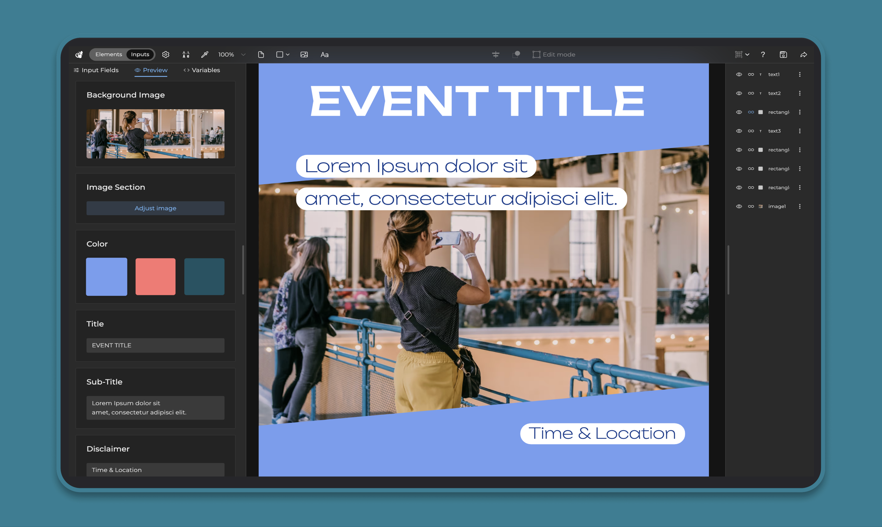 BLUEPIC Studio - Responsive graphic templates that can adapt their appearance media 6