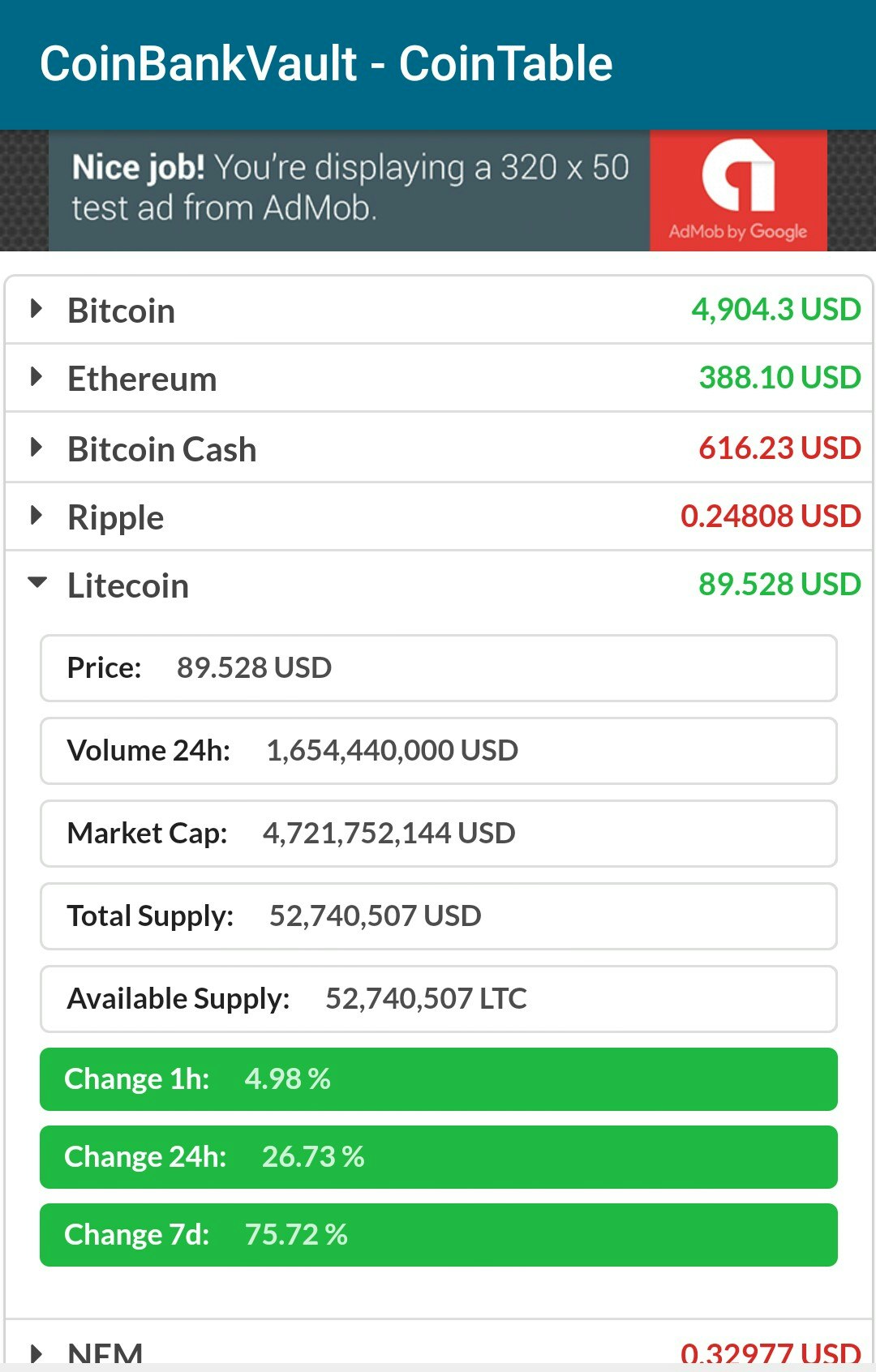 CryptoCurrencie - Coin Market Table gallery image