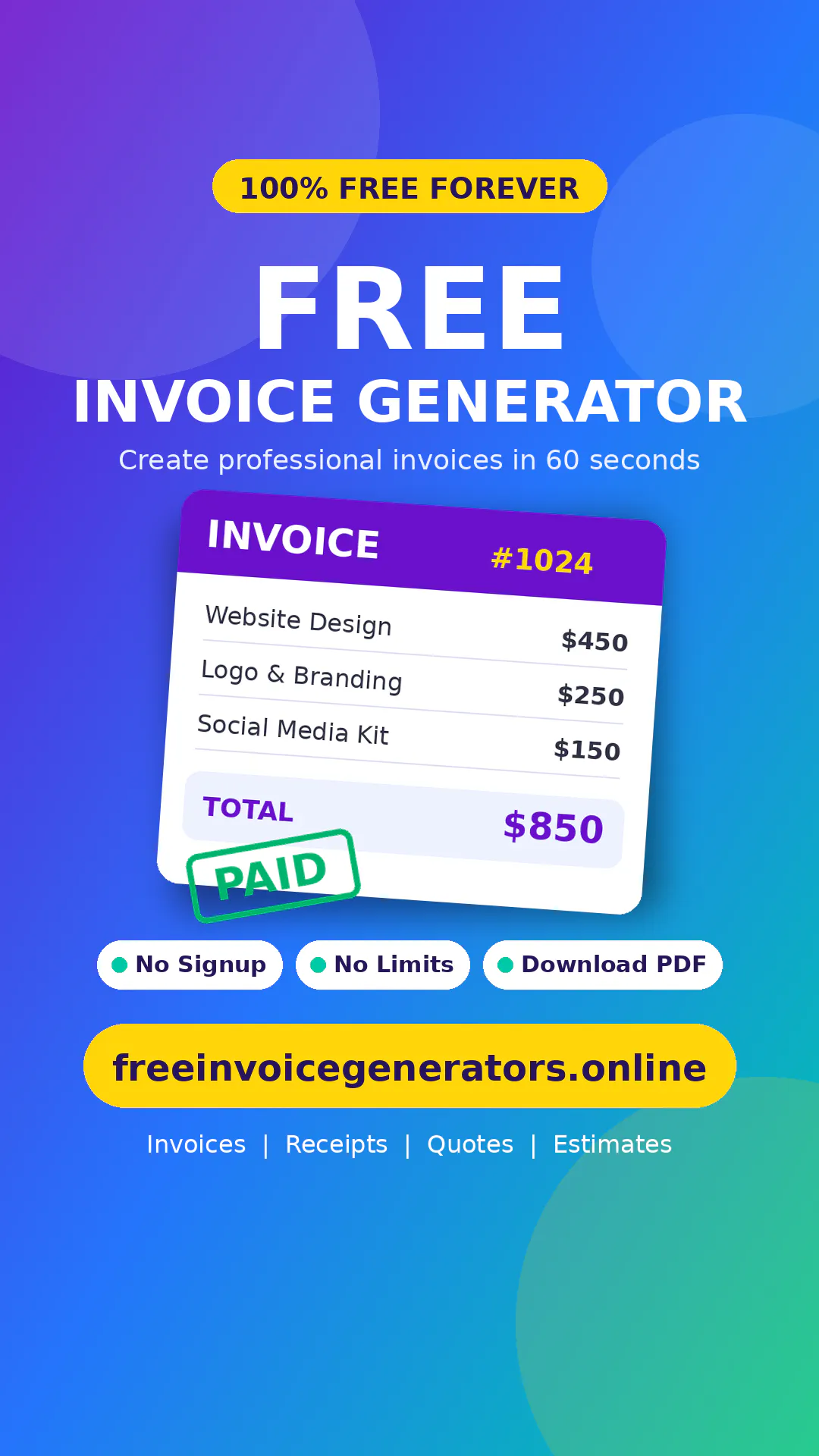 FreeInvoicesGenerator.online gallery image