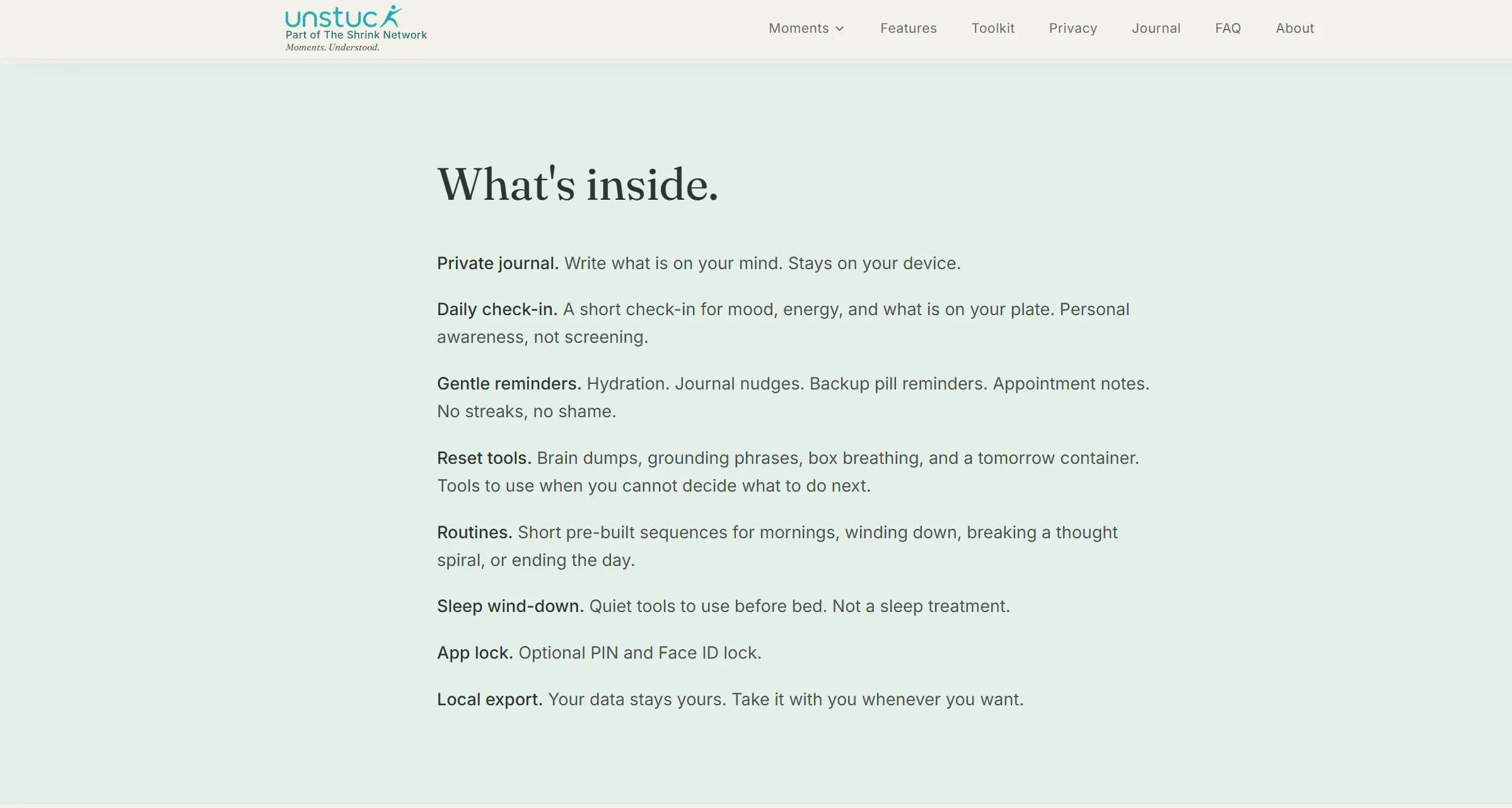 Unstuck: Private Mental Reset App gallery image