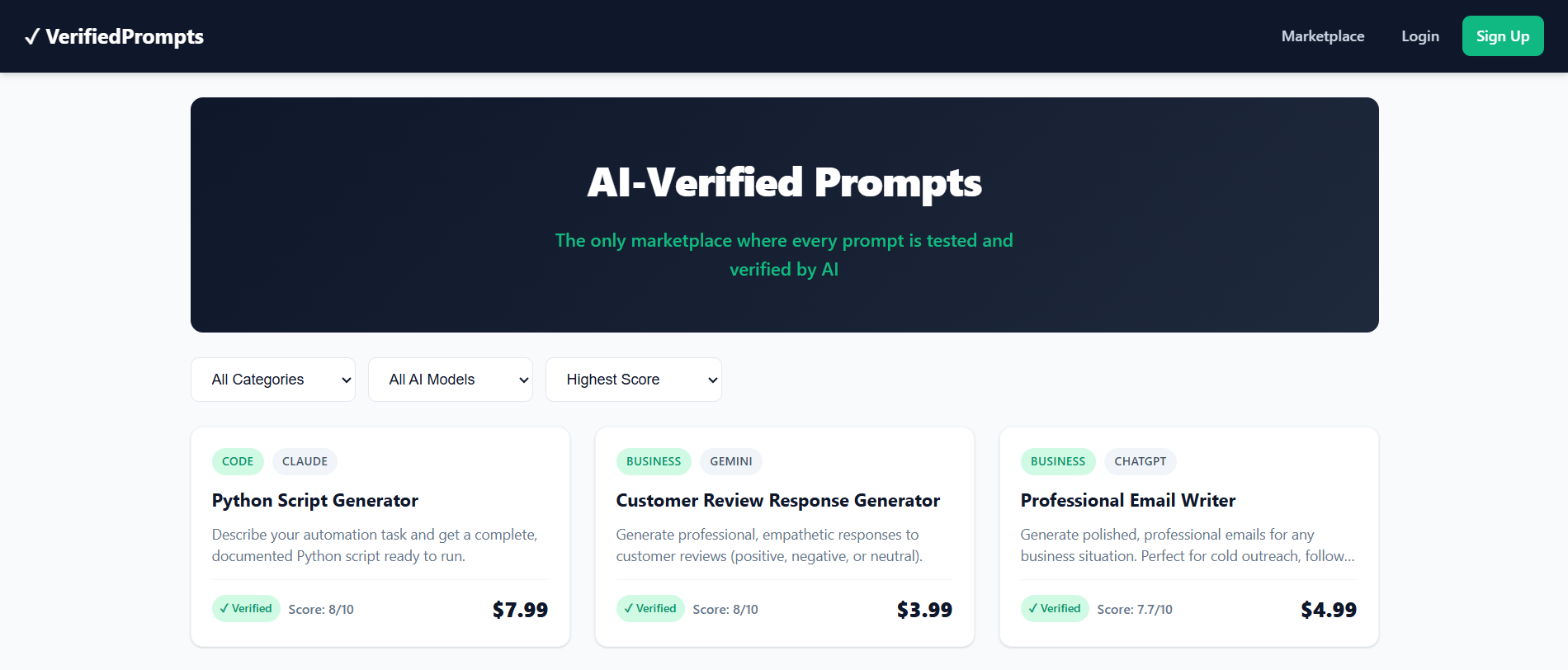 VerifiedPrompts gallery image