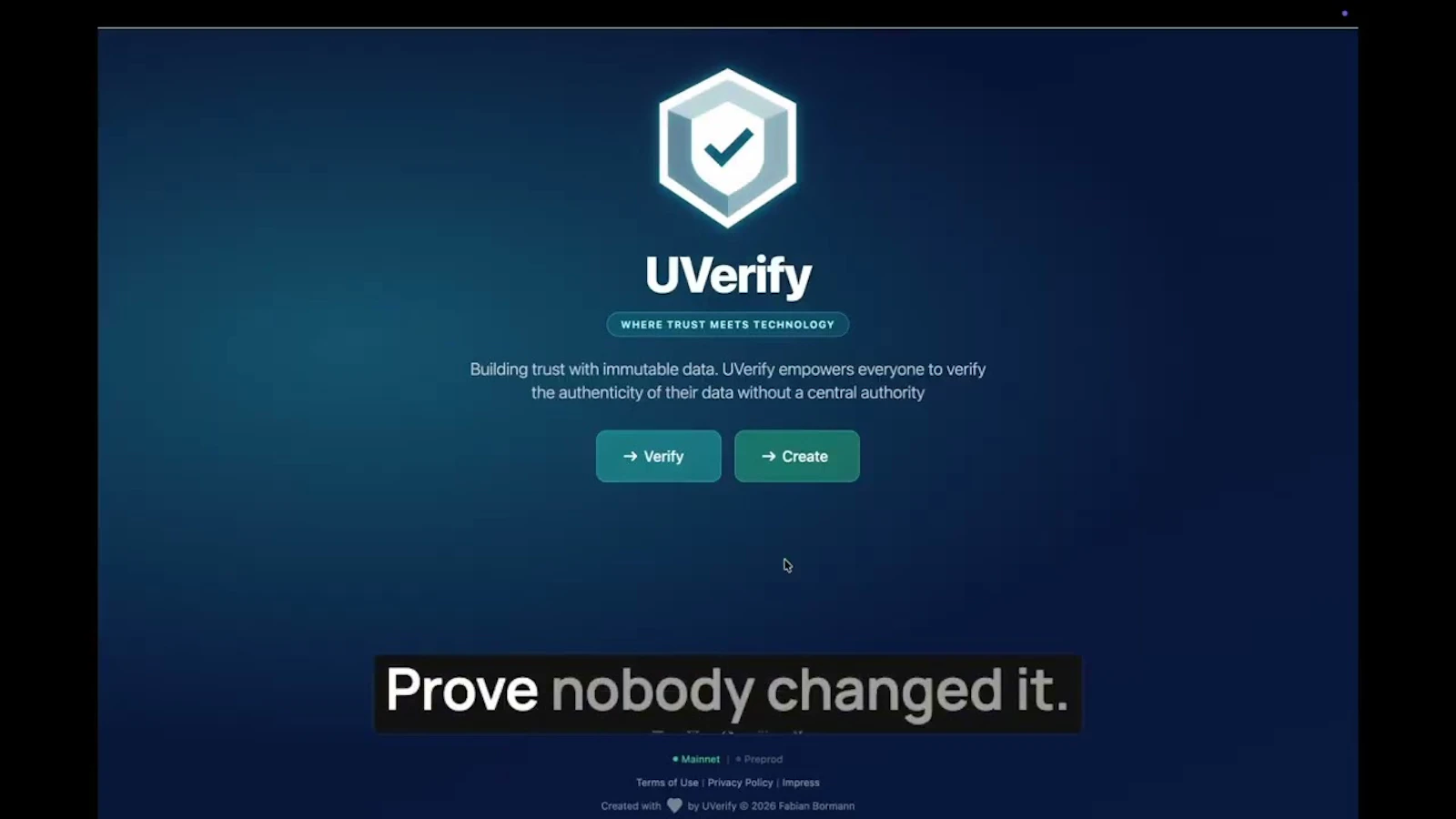 UVerify screenshot 1 (video preview)