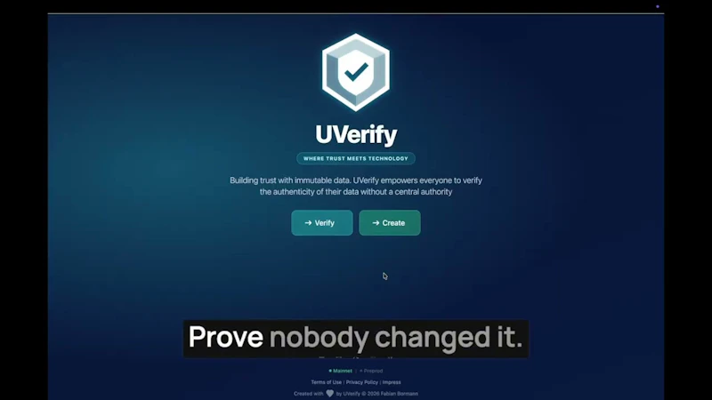 UVerify screenshot 1 (video preview)