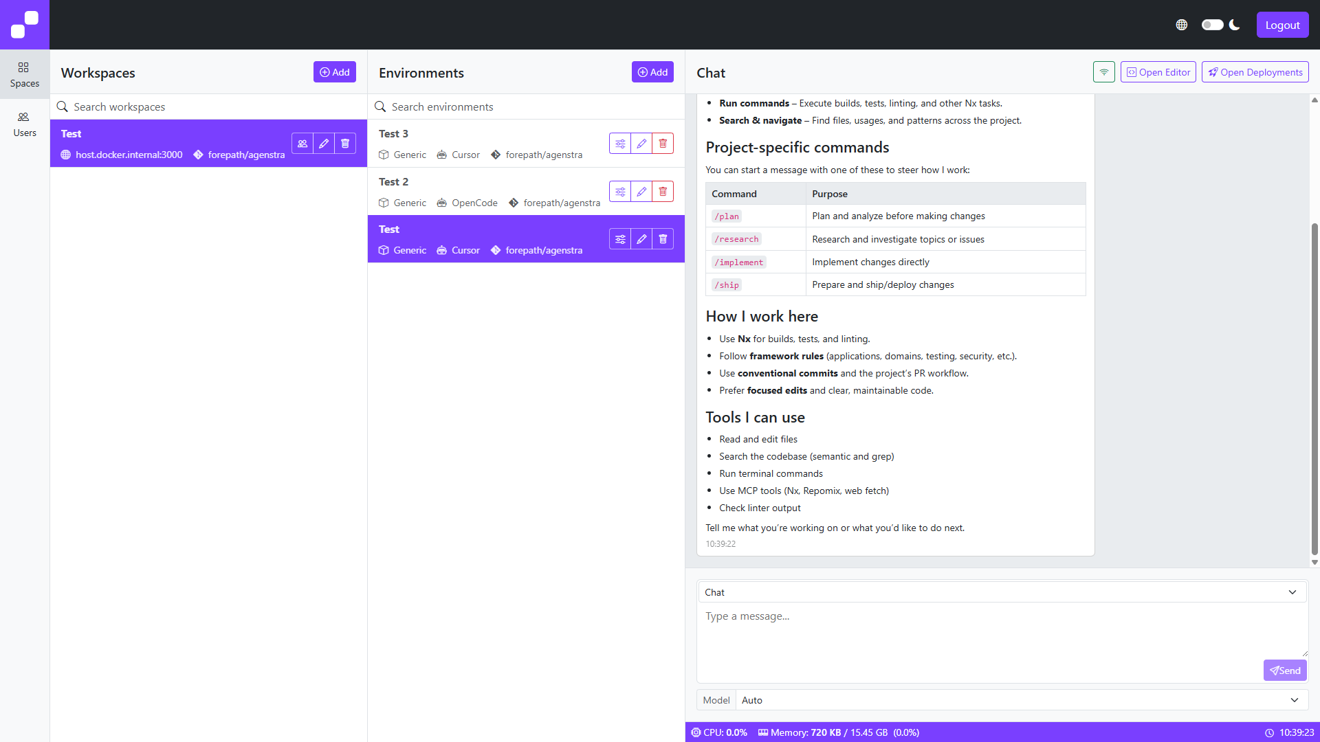 Agenstra - Main product screenshot demonstrating key features and user interface