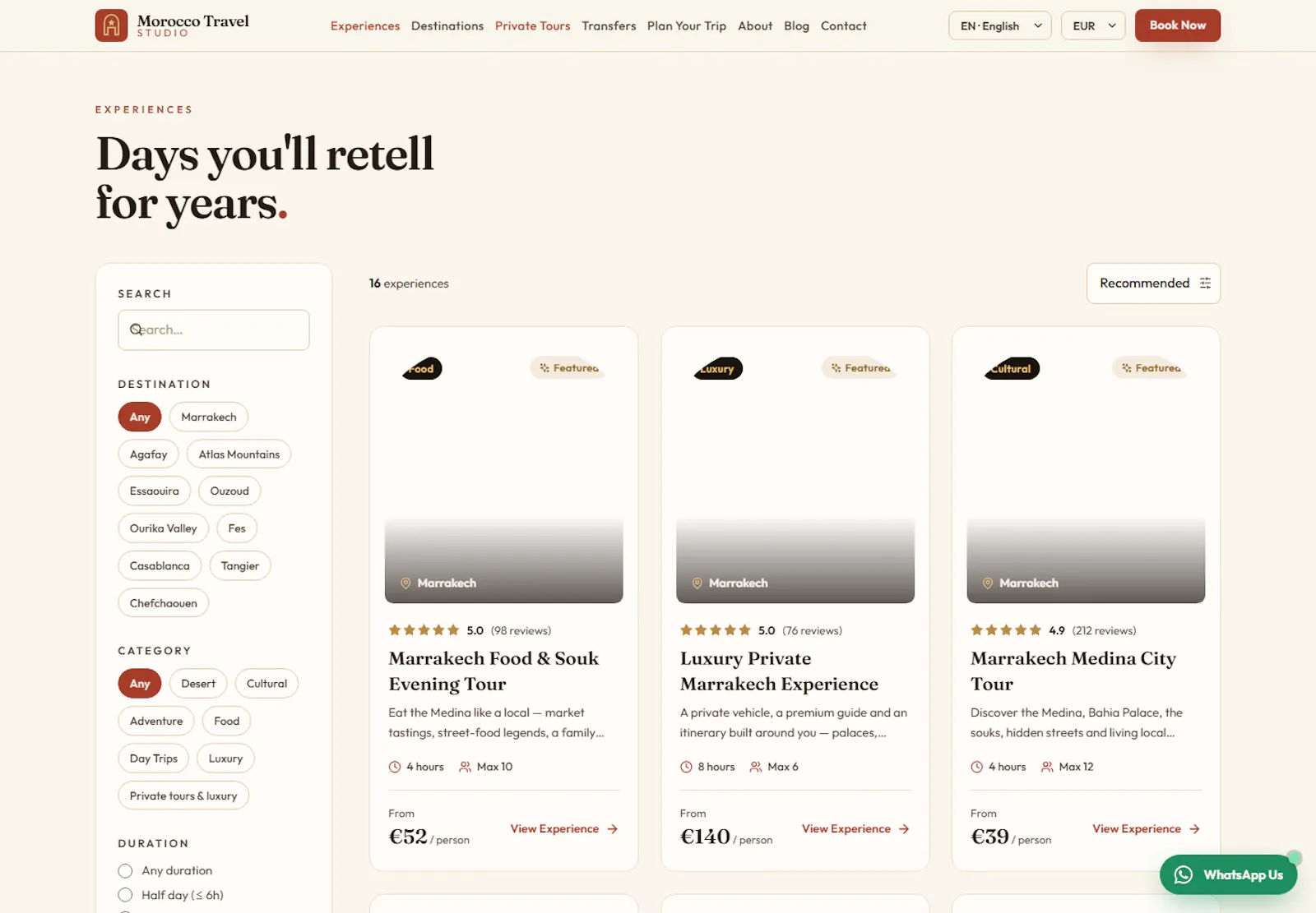 Morocco Travel Booking Platform screenshot 1