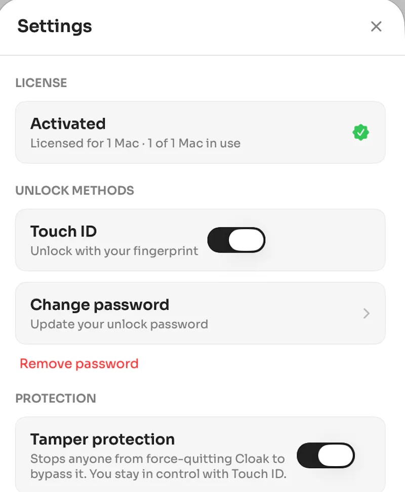 Cloak screenshot 2