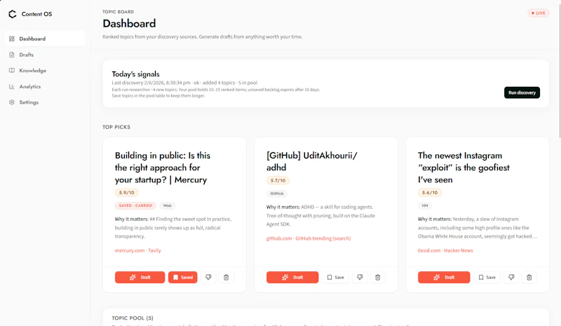 Content OS screenshot 4