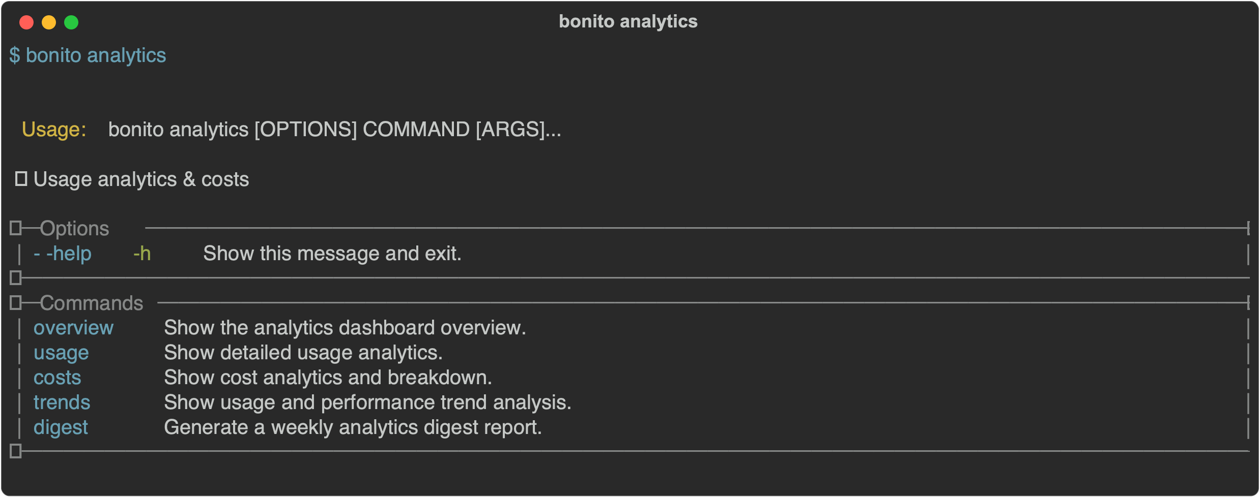 Bonito CLI gallery image