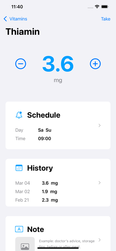 Vitamin - Track, Log & Schedule - Nutrient, Supplement & Mineral media 2