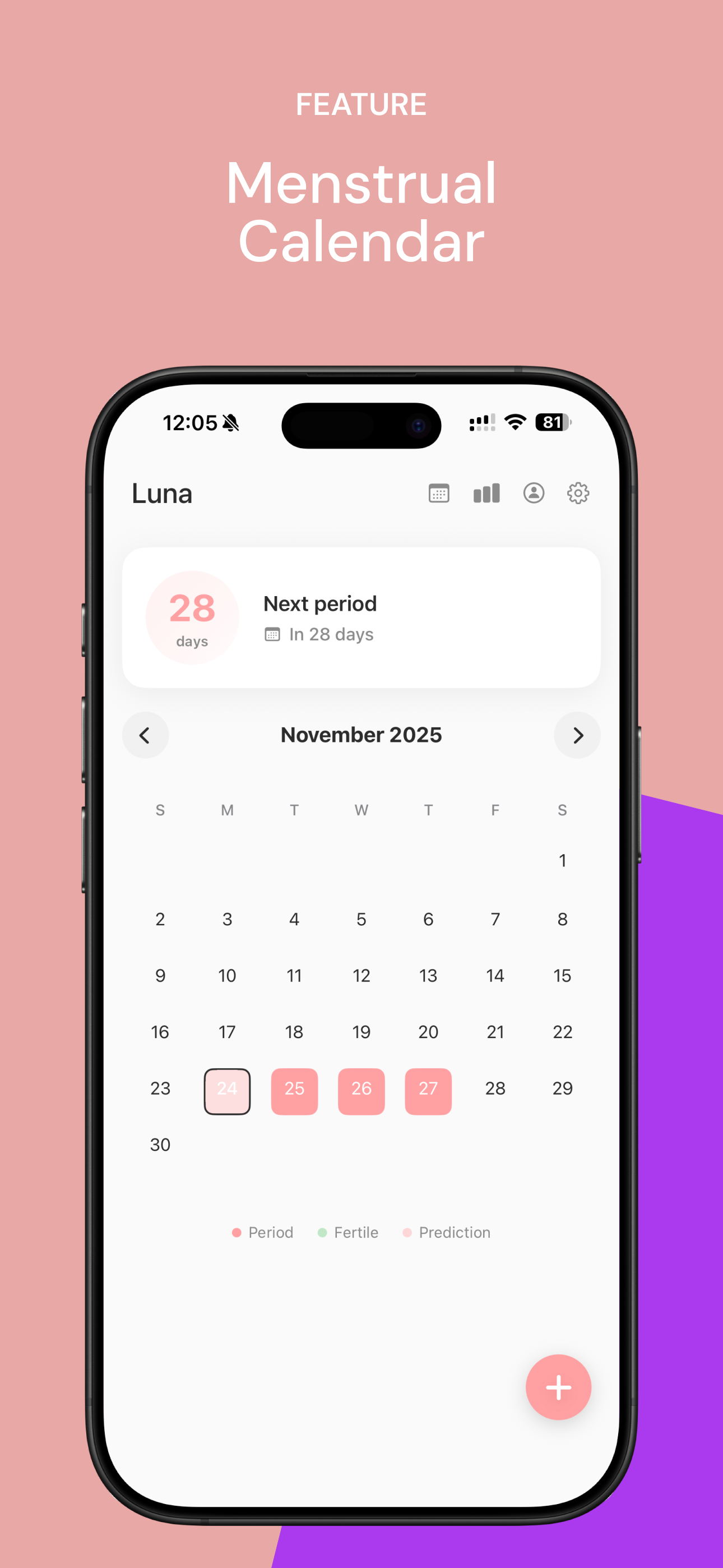 Luna - Private Period Tracker - Screenshot 2 showing product features and functionality
