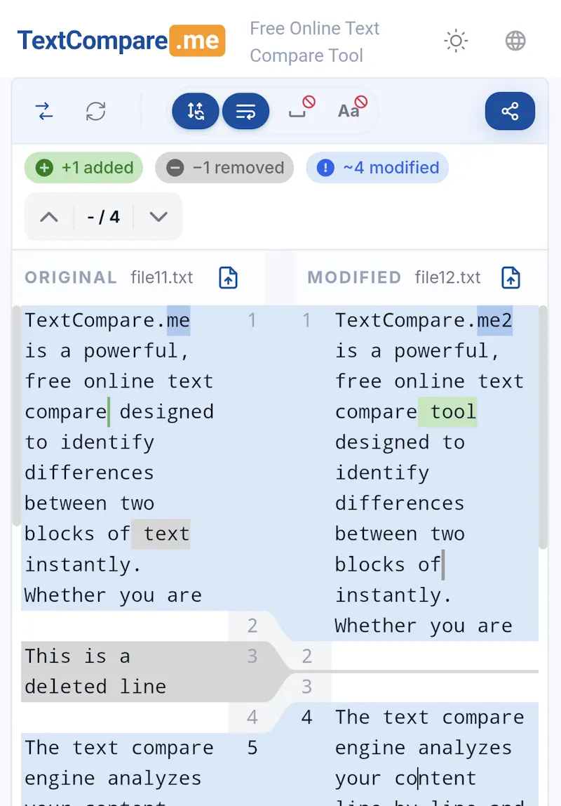Text Compare for me! screenshot 2