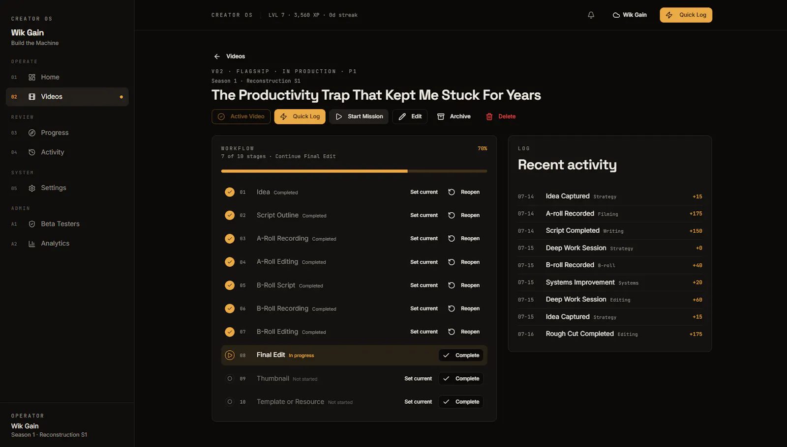 Creator OS screenshot 3