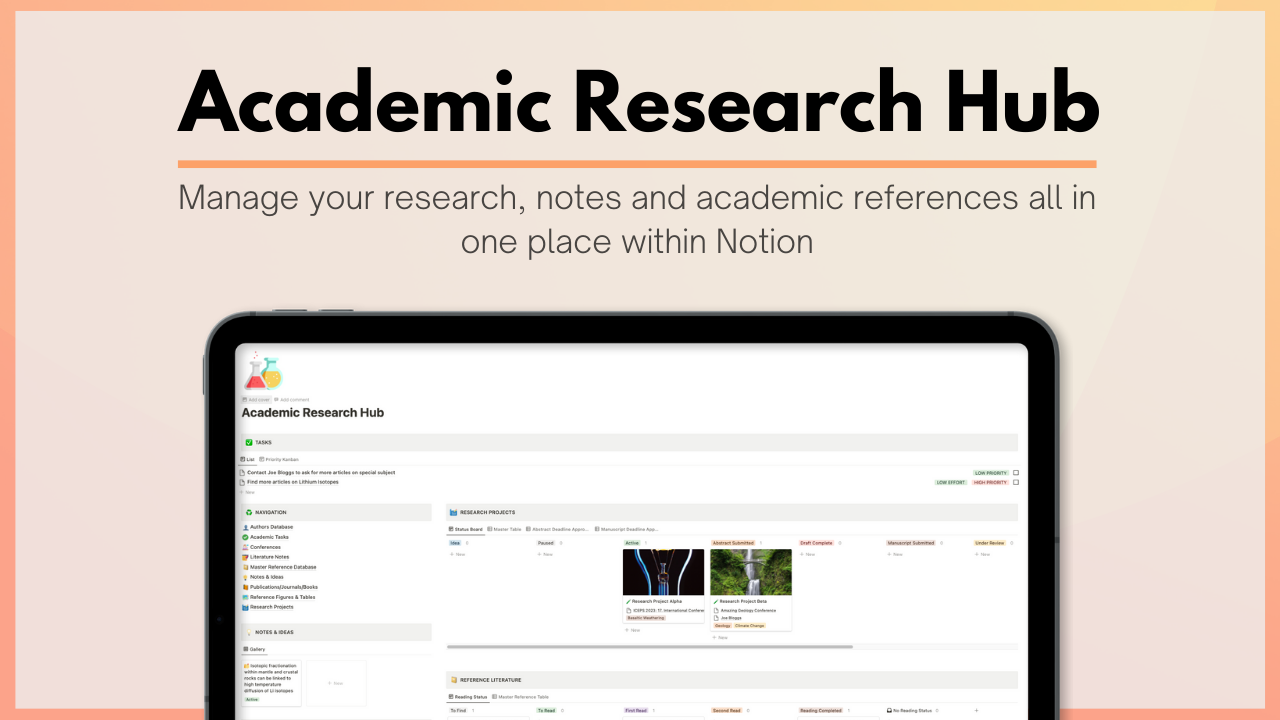 Notion Academic Research Hub gallery image