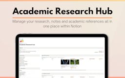Notion Academic Research Hub media 1