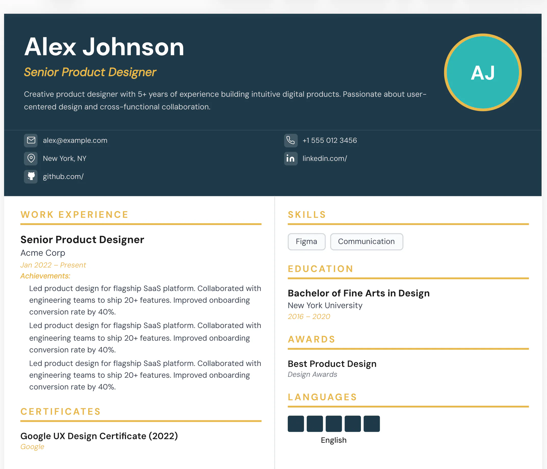 Free Online Resume Builder — iLuvRESUME gallery image