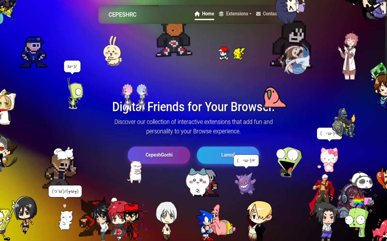 Shimeji & GIF Interactive Browser Pets screenshot 5