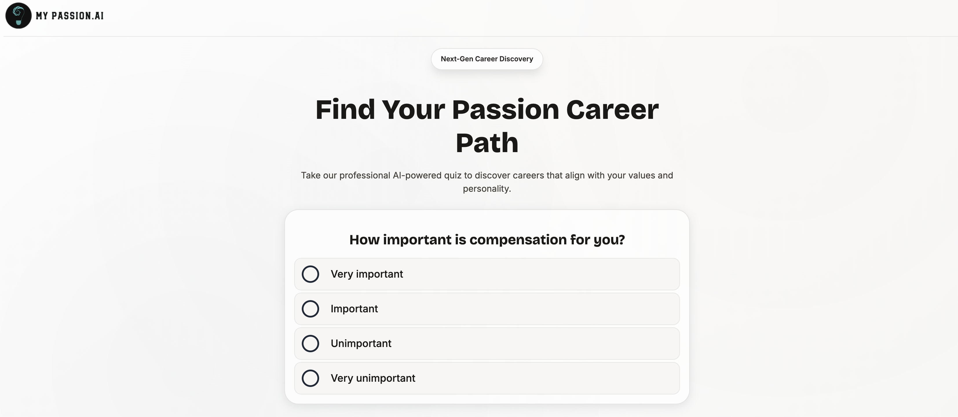My Passion AI - Career Clarity Tool gallery image