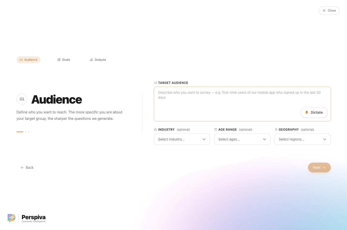 Perspiva; surveys reimagined screenshot 2