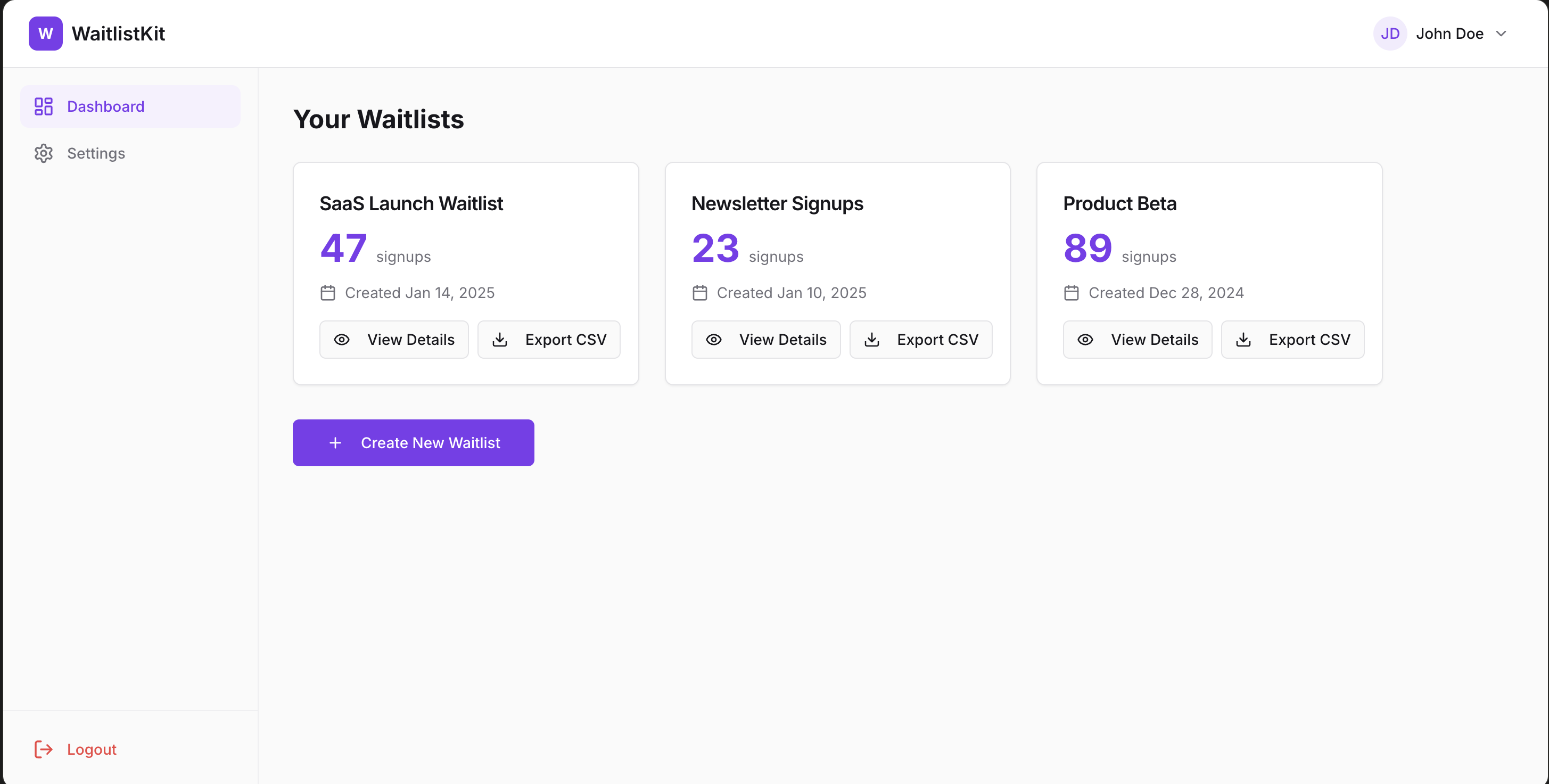 WaitlistKit - Screenshot 2 showing product features and functionality