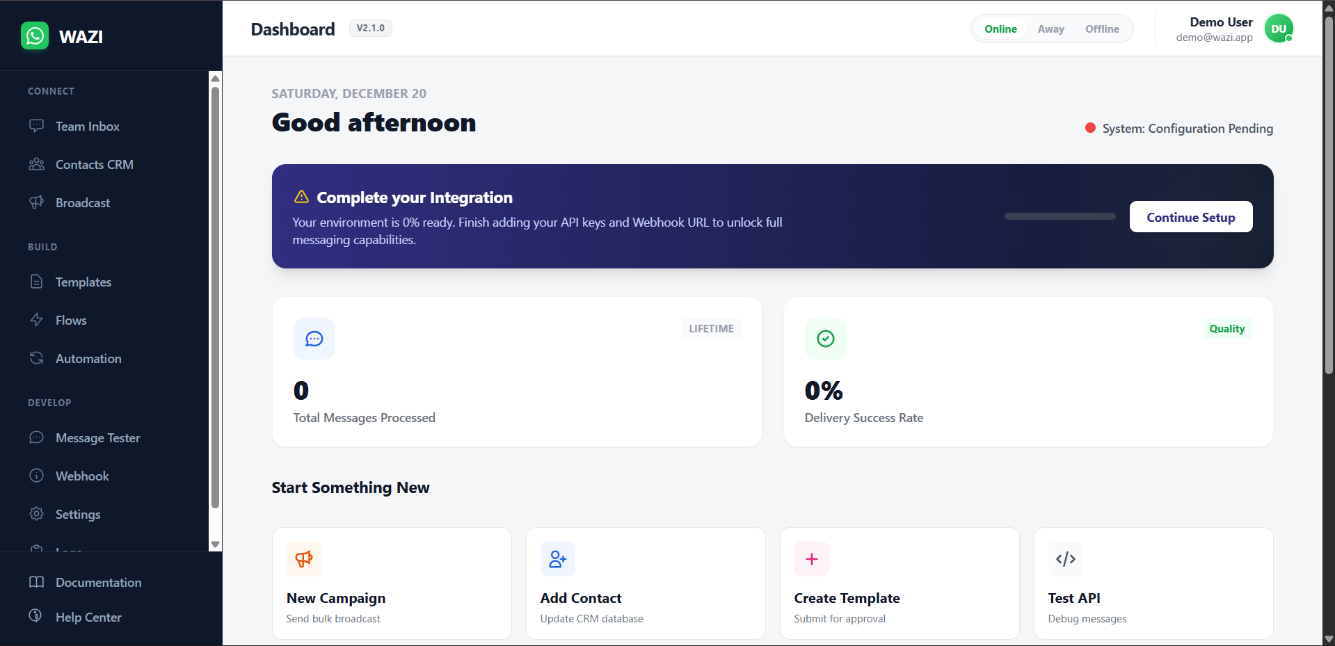 WAZI - Open Source WhatsApp Automation - Product Hunt launch logo and brand identity