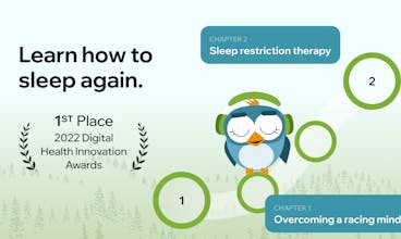 Молодая женщина мирно спит с приложением Stellar Sleep, отображаемым на смартфоне.