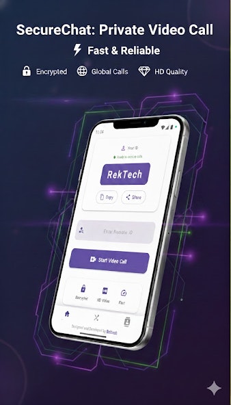 SecureChat: Private Video Call - Main product screenshot demonstrating key features and user interface