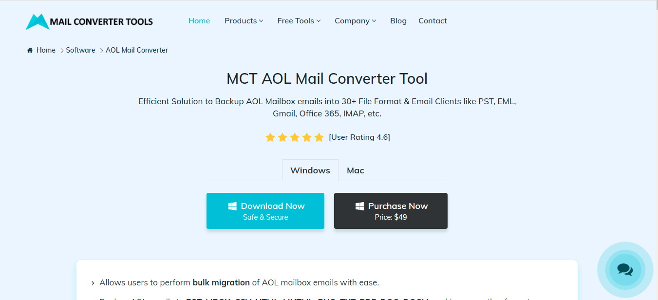 MCT AOL Mail Converter Tool
