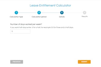 Holiday Entitlements Calculator gallery image