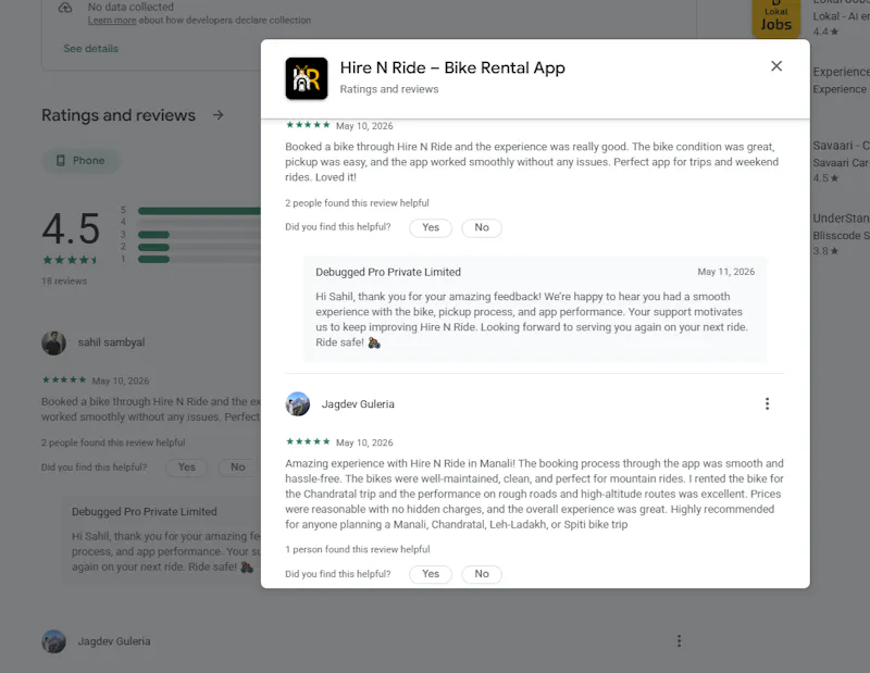 Hire N Ride screenshot 2