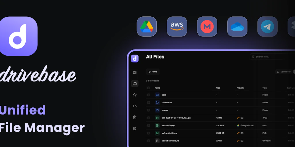Drivebase:整合所有雲端儲存的檔案管理器