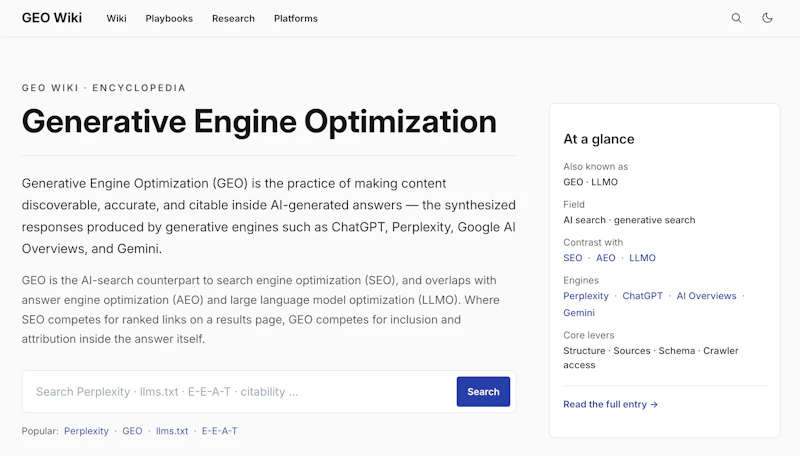 GEO Wiki screenshot 1