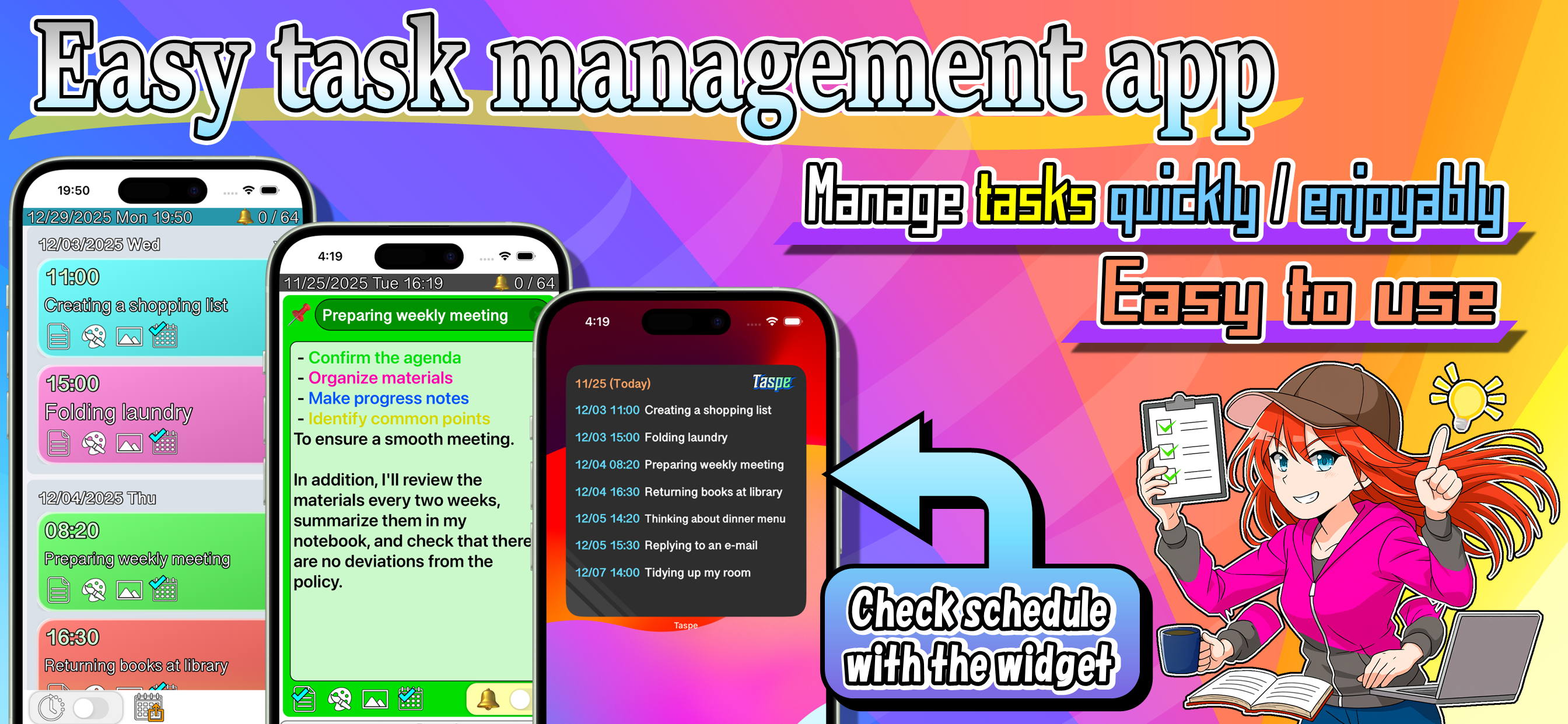 Easy Task Management - Taspe - Main product screenshot demonstrating key features and user interface