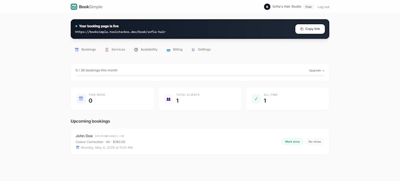 BookSimple by MGS Hosting screenshot 5