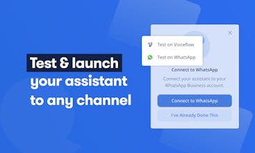 Voiceflow WhatsApp GPT-3 Assistants gallery image