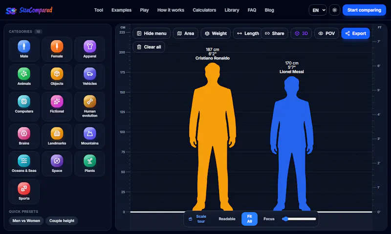 SizeCompared screenshot 4