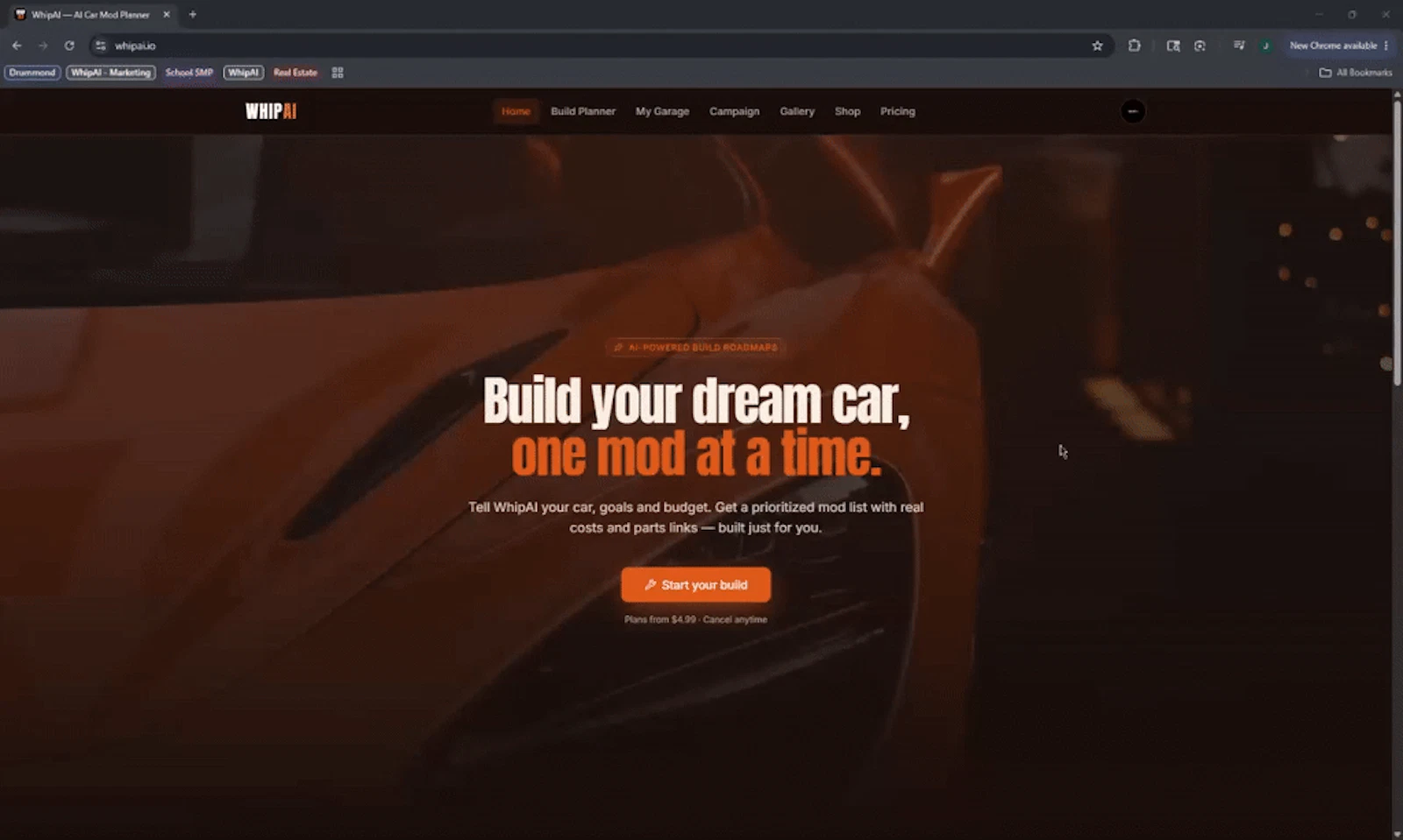 WhipAI - AI Car Mod Planner screenshot 1 (video preview)