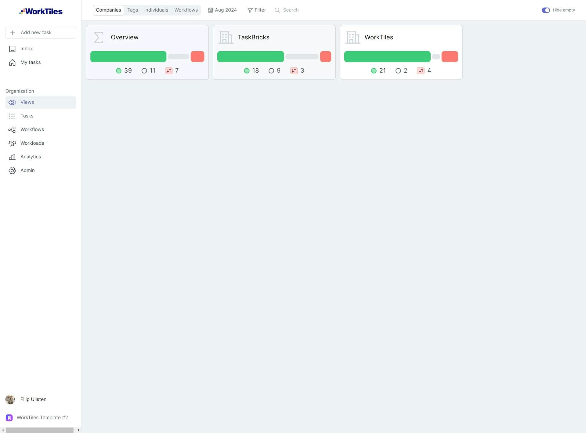 Mídia 1 de Filtros de trabalho