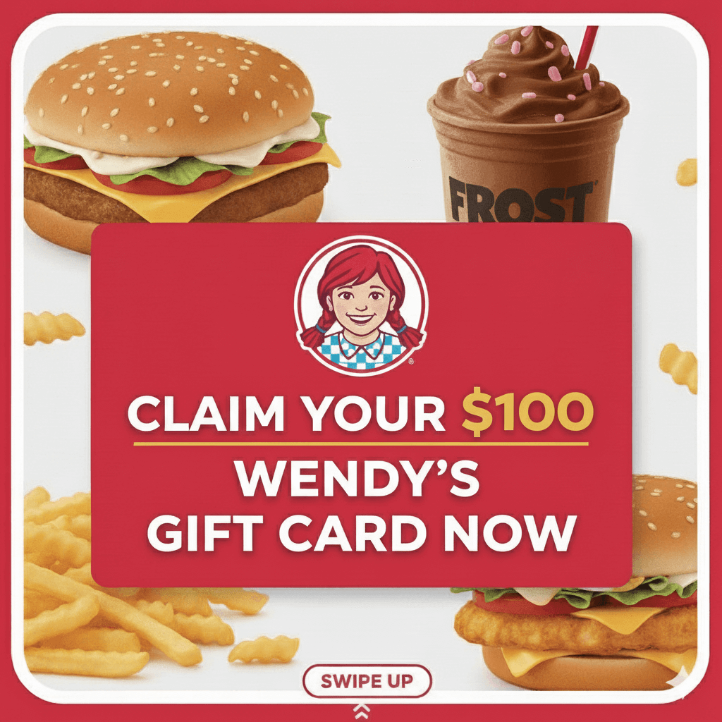 Free $100 Wendy's Gift Card - Product Hunt launch logo and brand identity