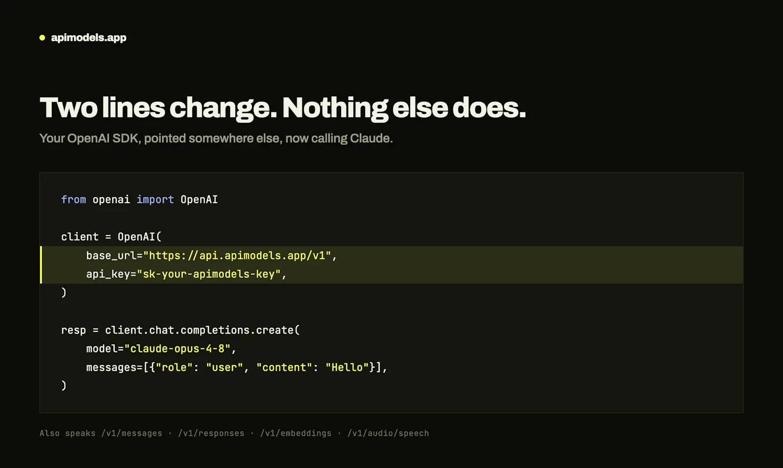 APIMODELS screenshot 2
