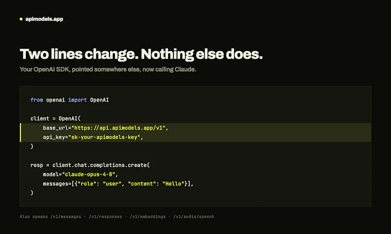 APIMODELS screenshot 2