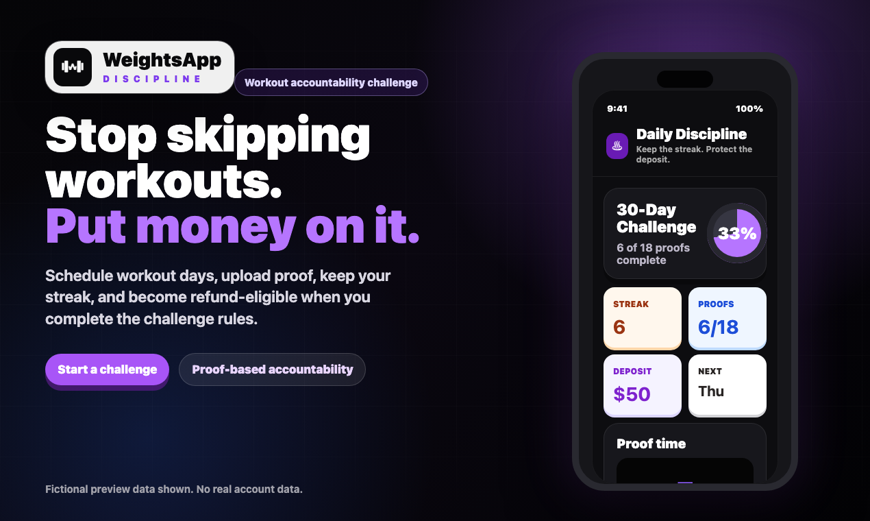 WeightsApp Discipline gallery image
