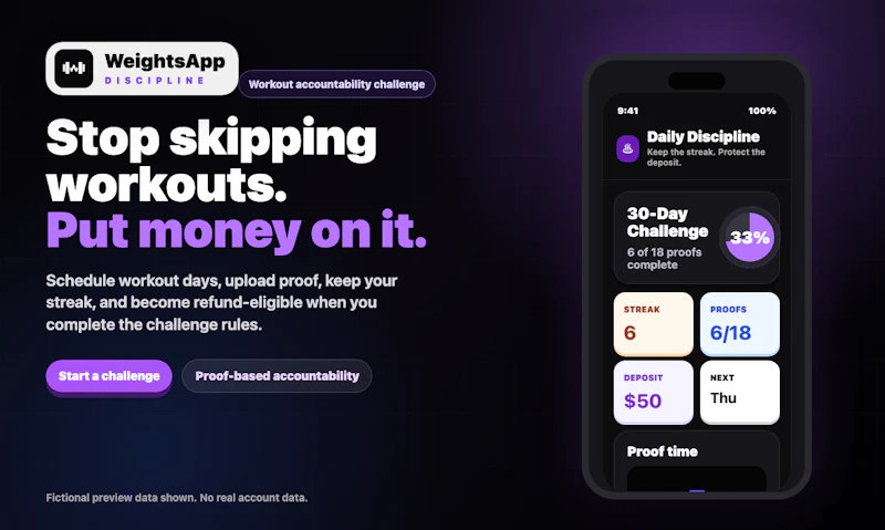 WeightsApp Discipline screenshot 1