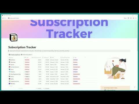 Subscription Tracker ✖️ Notion AI gallery image