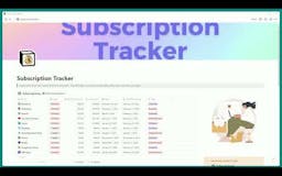 Subscription Tracker ✖️ Notion AI media 1
