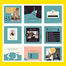 97 Yoga Canva Templates for Social Media gallery image