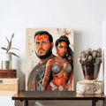 AI-Painted Romantic Printed Portraits
