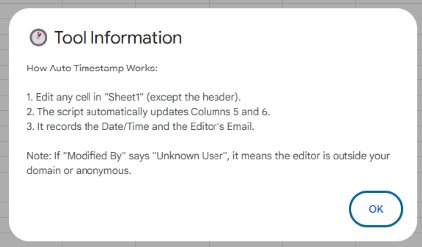 Google Sheets Edit Tracker gallery image